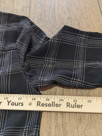 CATHY Top Womens Small Black 3/4 Sleeve Casual Button Down Blouse Pockets - Picture 7 of 9